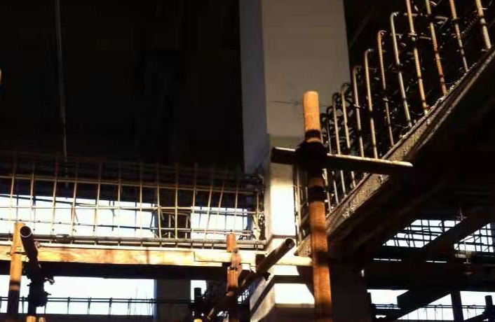 广州一厂房梁柱截面加大施工
